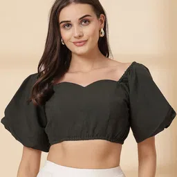 plusS Cotton Sweetheart Neck Crop Top-27