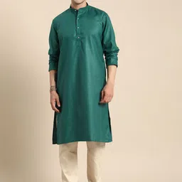 Anouk Men Cotton Solid Kurta-image-73