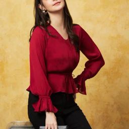 Globus Red Regular Fit Top-image-59