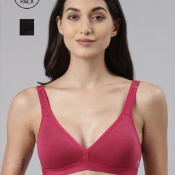 Dollar Missy Black & Pink Cotton Seamless Bra - Pack Of 2-picture-38