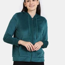 Zivame Green Regular Fit Hoodie-picture-25