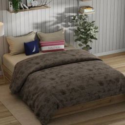 Nautica Marina Bay Light Grey Cotton Floral Double Comforter-48