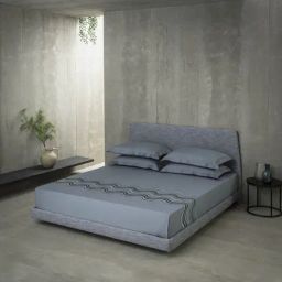 Sansaar Cotton Blue Geometric 210 TC King Size Bed with 2 Pillow Covers-20