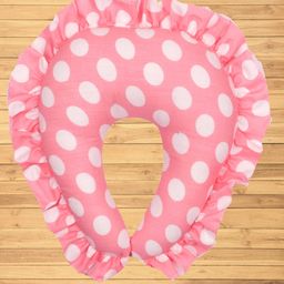 Mittenbooty U Shaped Neck Pillow in Dots Print - Pink-image-35