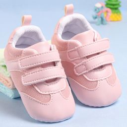 Babyoye Booties with Velcro Closure Solid Colour-  Pink-image-93