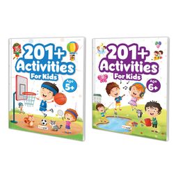 201+ Activities for Kids for  Learning activity book, Fun Activities and Exercises For Children, Early Learning activities for Children, Mazes, Matching games, Patterns, Brain games | Pack of 2 activity books.-5
