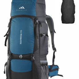 MOUNTILE ROAMRIDGE 70L Travel Backpack with Water Proof Rain Cover Camping Hiking Rucksack Trekking Bag MTX02 ENGLISHBLUE-26