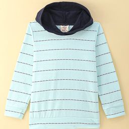 Rikidoos Full Sleeves Abstract Printed Hoodie - Sea Green-picture-32