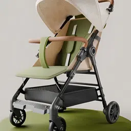 StarAndDaisy Baby Stroller for 0-3 years Newborn & Toddler Travel Pram for Baby with foldable 360° Swivel Lockable Front Wheels, Light Green-picture-43