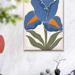 Livin'luxe White & Blue Floral Printed Canvas Wall Art-picture-24