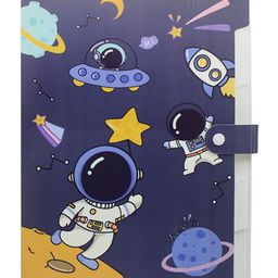 Asera 4 Pcs Astronaut Space Theme File Folder with 6 Pockets - Multicolour image 5