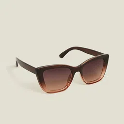 Accessorize Brown Ombre Crystal Cateye Sunglasses-44