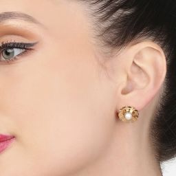 Zaveri Pearls Set of 25 Gold Tone Contemporary Studs Earrings-ZPFK15135 image 4