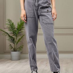 R.Code by The Roadster Life Co. Women Tapered Fit High-Rise Cotton Denim Jeans-picture-12