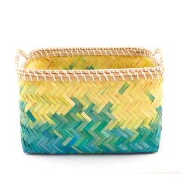 NATURALLY YOURS Yellow Bamboo Rectangular Basketware-23