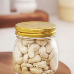 NATURALLY YOURS Transparent Glass Stogare Jar With Tin Lid 300 ml-43