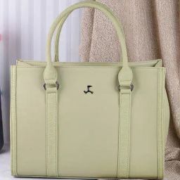 Mochi Light Green Solid Medium Tote Handbag-97