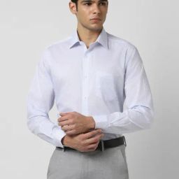 Van Heusen White Cotton Regular Fit Printed Shirt-image-116