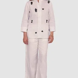 Kaajal by Vidhi Embroidered Shirt With Trousers Co-Ords-image-36