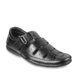 Mochi Men's Black Fisherman Sandals-picture-13