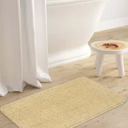 Saral Home Beige Microfibre Anti-Skid Bathmat - Set of 1-image-82
