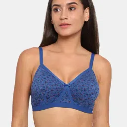 Rosaline by Zivame Blue Printed Non-padded Bra-picture-24