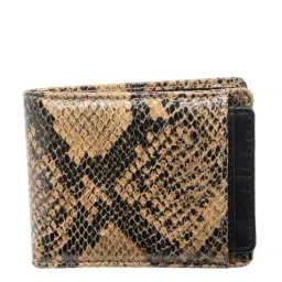 Tohl Beige Casual Leather Bi-Fold Wallet with Card Holder for Men-10