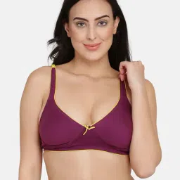 Curvy Love Purple Non Wired Non Padded Plunge Bra-picture-44