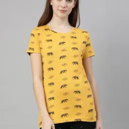 Kryptic Mustard Printed T-Shirt-picture-44