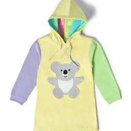 MiArcus Kids Yellow & Grey Cotton Color Block Full Sleeves Sweatshirt-62