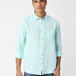 Pepe Jeans KINGSMAN Aqua Regular Fit Linen Shirt-image-8