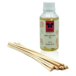IRIS Red Amber Rose Reed Diffuser Refill Set image 2