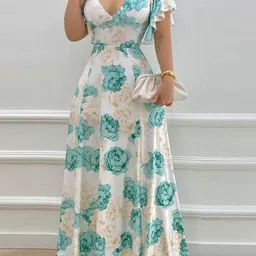 Outzidr Floral Printed Maxi Dress-image-51