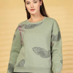 Thirty Threads Women Abstract Printed Round Neck Sweatshirt-picture-24