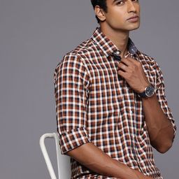 Louis Philippe Sport Pure Cotton Nirvana Slim Fit Checked Casual Shirt-picture-6