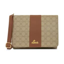 Lavie Beige Mono Reese Logo Small Leather Cross Body Bag-8
