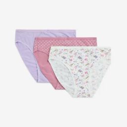 Wunderlove by Westside Lilac Hi-Leg Cotton-Blend Briefs - Pack of 3-image-36