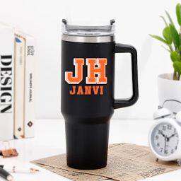Modern Matte Personalized Black Tumbler-image-20