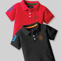 Codez Boys Red & Black Solid Polo T-shirt-image-32