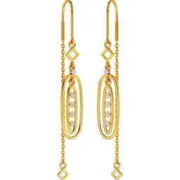 Joyalukkas 22k Yellow Gold Svelte Oval Earrings for Women-picture-48