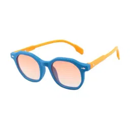 SeeSaw Orange Polarized Geometric Sunglasses for Kids-picture-0