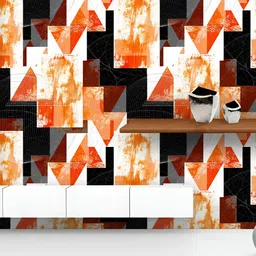 ArtzFolio Printed UV-Resistant Anti-Bacterial Abstract Geometric Pattern0 Peel & Stick Wallpaper-image-85
