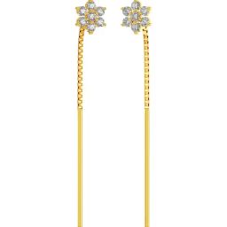 Joyalukkas 22k Yellow Gold Classic Floral Drops Earrings for Women-image-76