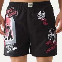 The Souled Store Black Regular Fit Star Wars: Dark Side Boxer Shorts-67
