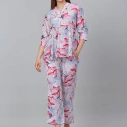 Cantabil Multicolor Floral Print Top With Pants-28