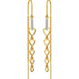 Joyalukkas 22k Yellow Gold Chic Multi-Triangle Earrings for Women-24