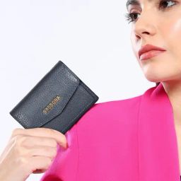 SASSORA Black LYLA Small Leather Pouch-image-18