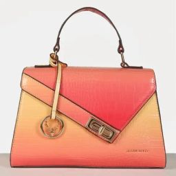 Allen Solly Yellow & Red Textured Satchel Handbag-24