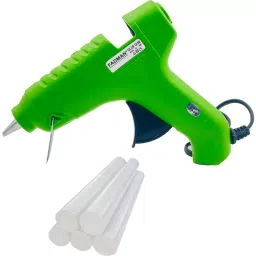 CRAFTYGUN 40 W Trigger Feed Hot Glue Gun Green with 5 Stick, FD-40 W-12