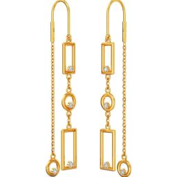Joyalukkas 22k Yellow Gold Chic Rectangular Earrings for Women-23
